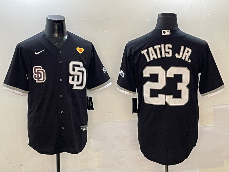 Men San Diego Padres #23 Tatis jr Black Jointly Name Game Nike 2025 MLB Jersey style 6